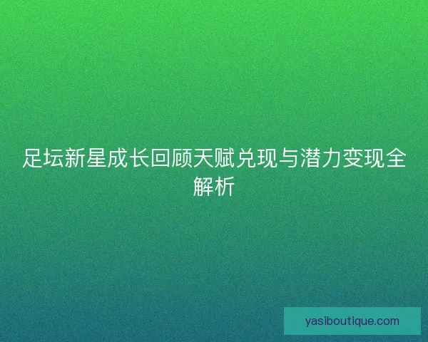 足坛新星成长回顾天赋兑现与潜力变现全解析